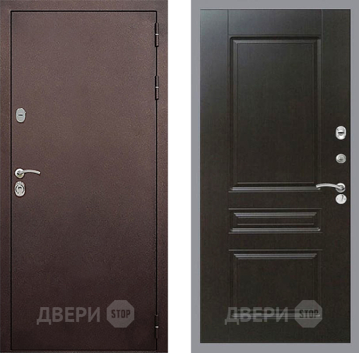 Входная металлическая Дверь Стоп КЛАССИК Медь ФЛ-243 Венге в Дзержинском