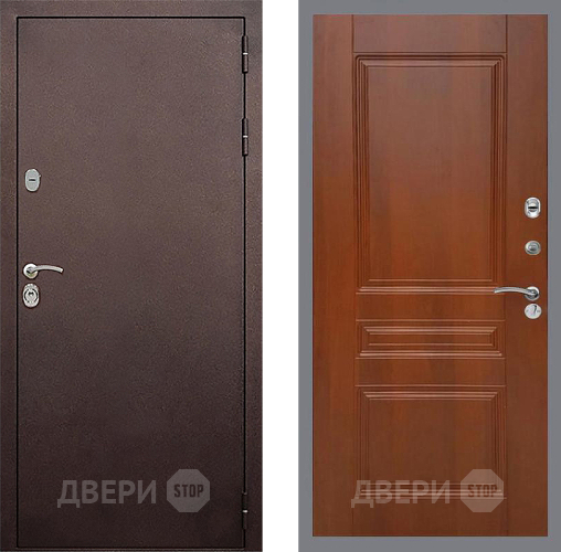 Входная металлическая Дверь Стоп КЛАССИК Медь ФЛ-243 Итальянский орех в Дзержинском