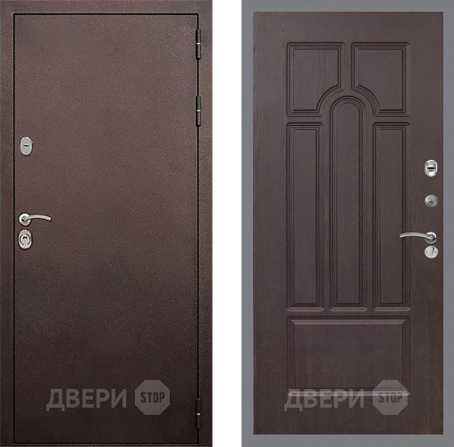 Входная металлическая Дверь Стоп КЛАССИК Медь ФЛ-58 Венге в Дзержинском