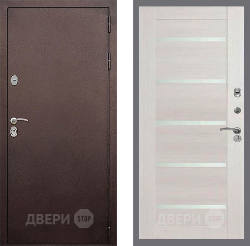 Входная металлическая Дверь Стоп КЛАССИК Медь СБ-14 Лиственница беж в Дзержинском