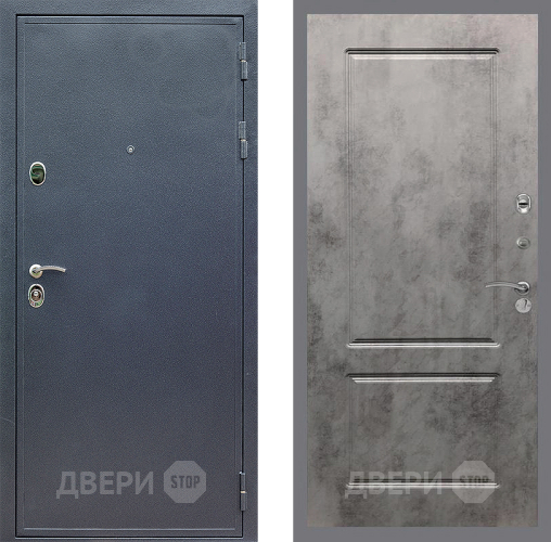 Входная металлическая Дверь Стоп СИЛЬВЕР ФЛ-117 Бетон темный в Дзержинском