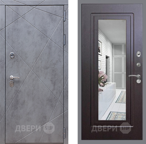 Дверь Стоп Лучи Зеркало ФЛ-120 Венге в Дзержинском