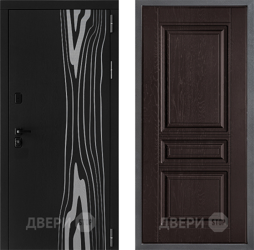 Входная металлическая Дверь Дверной континент ДК-12 ФЛ-243 Дуб шоколадный в Дзержинском
