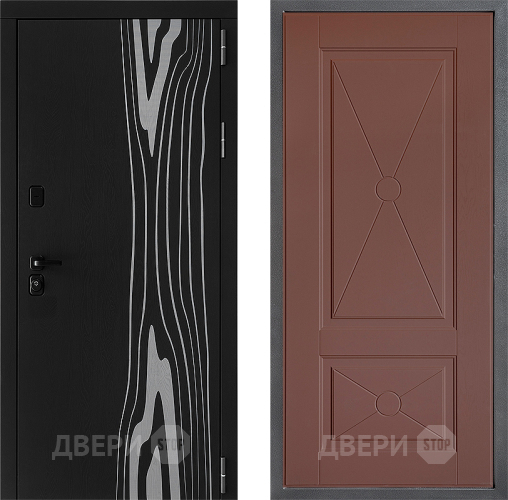 Входная металлическая Дверь Дверной континент ДК-12 ФЛ-617 Ясень шоколадный в Дзержинском