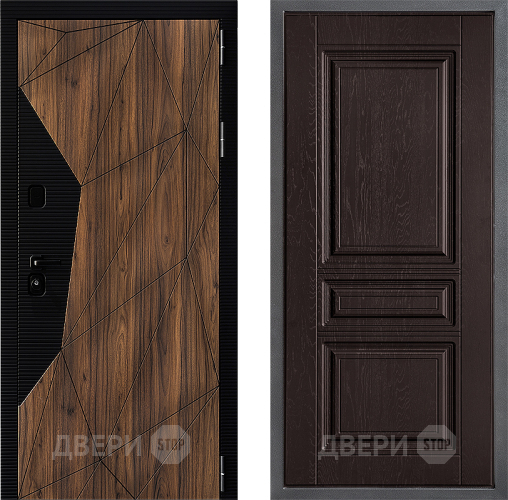 Входная металлическая Дверь Дверной континент ДК-11 ФЛ-243 Дуб шоколадный в Дзержинском