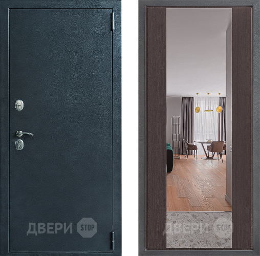 Входная металлическая Дверь Дверной континент ДК-70 Дизайн ФЛЗ-1 Зеркало Венге в Дзержинском