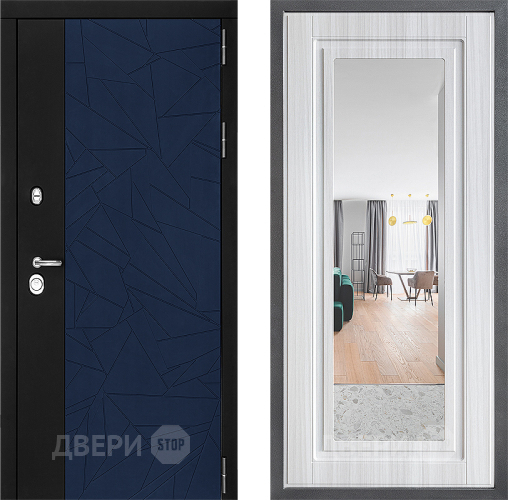 Дверь Дверной континент ДК-9 ФЛЗ Зеркало Сандал белый в Дзержинском