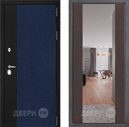 Дверь Дверной континент ДК-9 ФЛЗ-1 Зеркало Венге в Дзержинском