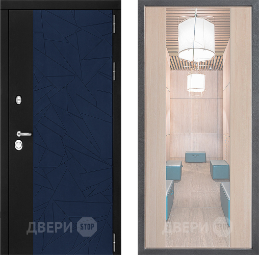 Входная металлическая Дверь Дверной континент ДК-9 ФЛЗ-1 Зеркало Капучино в Дзержинском