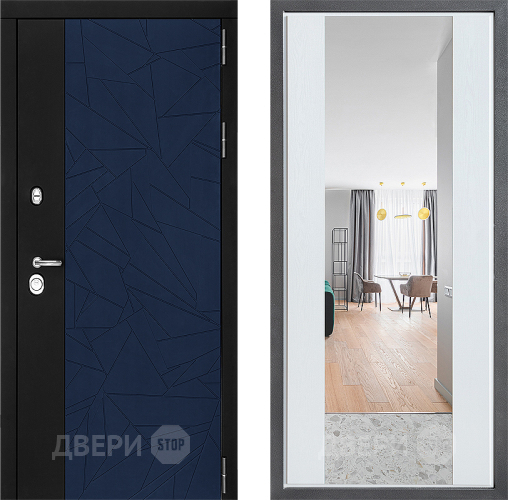 Дверь Дверной континент ДК-9 ФЛЗ-1 Зеркало Белое дерево в Дзержинском