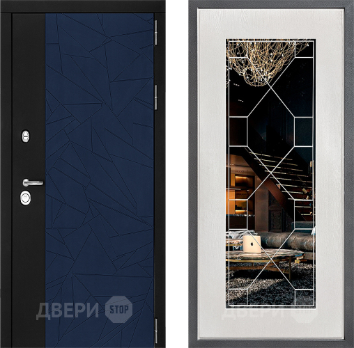 Дверь Дверной континент ДК-9 ФЛ-Тиффани Зеркало Белое дерево в Дзержинском