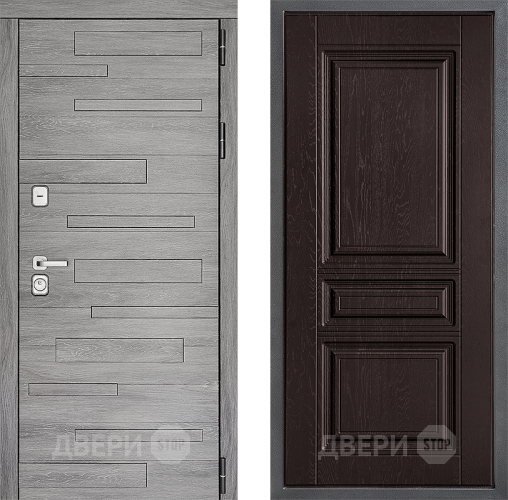 Входная металлическая Дверь Дверной континент ДК-10 ФЛ-243 Дуб шоколадный в Дзержинском