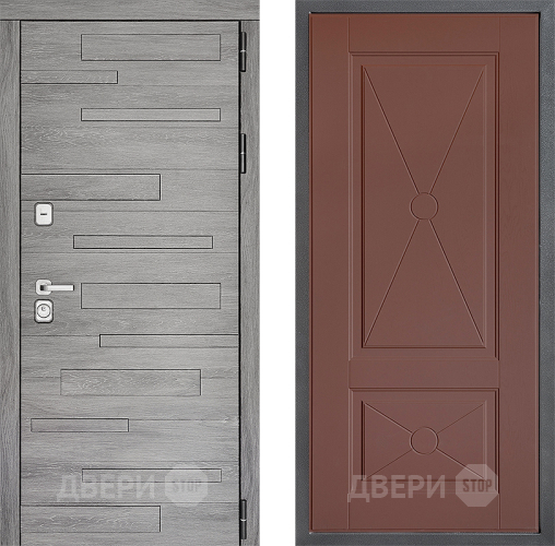 Входная металлическая Дверь Дверной континент ДК-10 ФЛ-617 Ясень шоколадный в Дзержинском