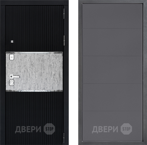 Входная металлическая Дверь Дверной континент ДК-13 ФЛ-649 Графит софт в Дзержинском