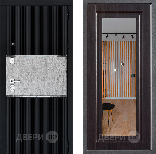 Дверь Дверной континент ДК-13 ФЛЗ Зеркало Венге в Дзержинском