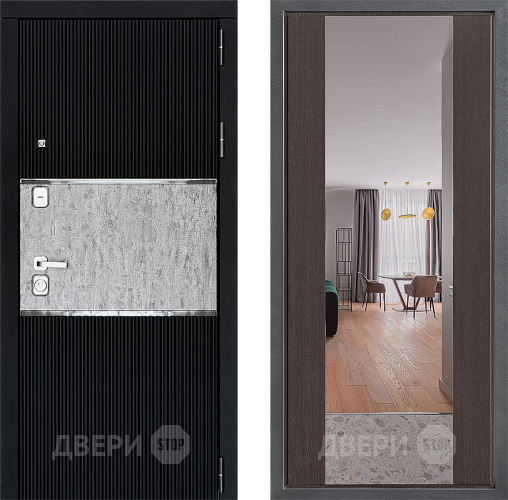 Дверь Дверной континент ДК-13 ФЛЗ-1 Зеркало Венге в Дзержинском