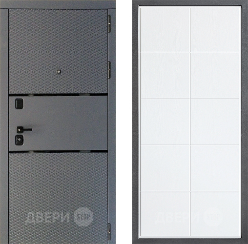 Дверь Дверной континент Диамант Дизайн ФЛ-Кватро Белое дерево в Дзержинском