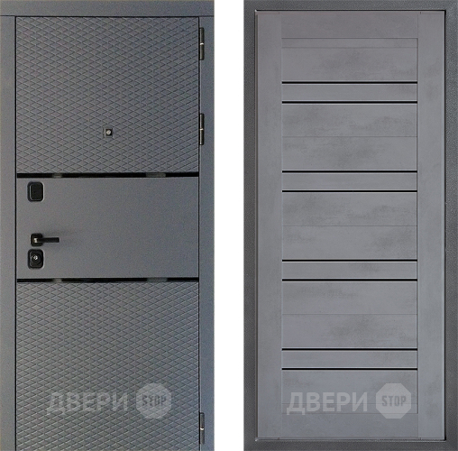 Входная металлическая Дверь Дверной континент Диамант Дизайн ФЛ-49 Бетон серый в Дзержинском