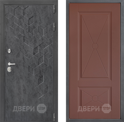 Входная металлическая Дверь Дверной континент ДК-3/713 ФЛ-617 Ясень шоколадный в Дзержинском