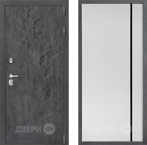 Дверь Дверной континент ДК-3/713 ФЛ-757 Черное Стекло Софт милк в Дзержинском