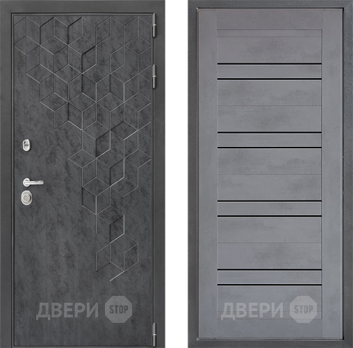 Входная металлическая Дверь Дверной континент ДК-3/713 ФЛ-49 Бетон серый в Дзержинском
