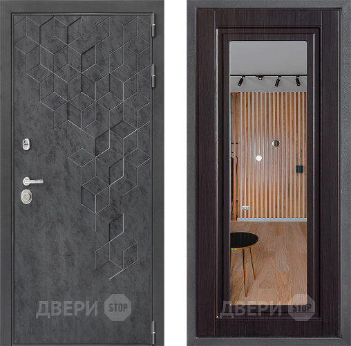 Дверь Дверной континент ДК-3/713 ФЛЗ Зеркало Венге в Дзержинском
