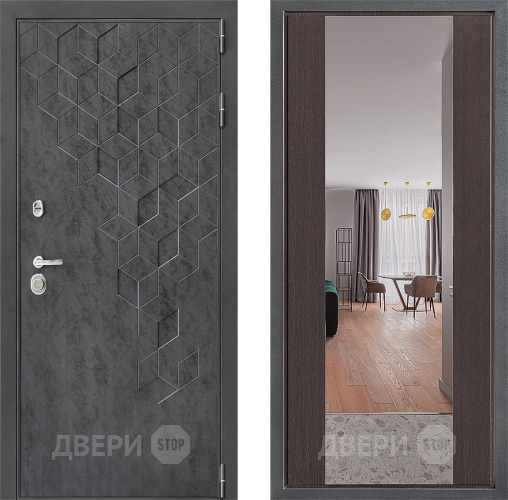 Дверь Дверной континент ДК-3/713 ФЛЗ-1 Зеркало Венге в Дзержинском