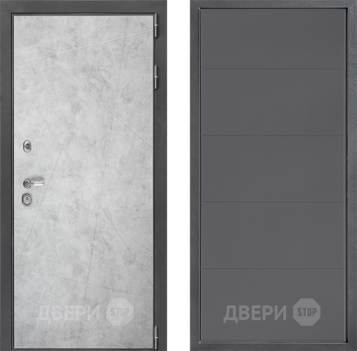 Входная металлическая Дверь Дверной континент ДК-3/743 ФЛ-649 Графит софт в Дзержинском