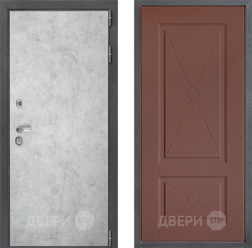 Входная металлическая Дверь Дверной континент ДК-3/743 ФЛ-617 Ясень шоколадный в Дзержинском