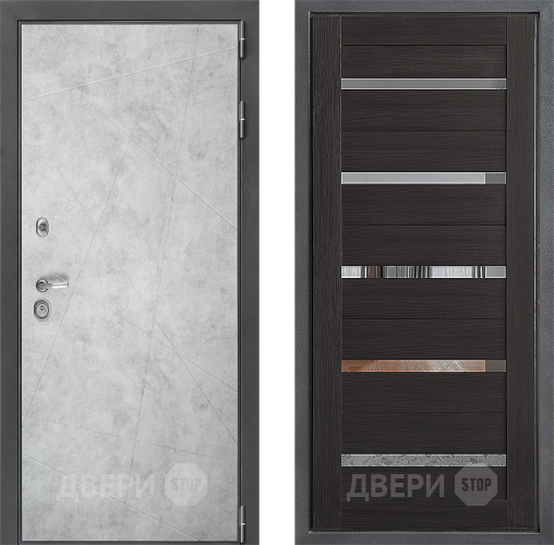 Входная металлическая Дверь Дверной континент ДК-3/743 ФЛ-47 Венге в Дзержинском