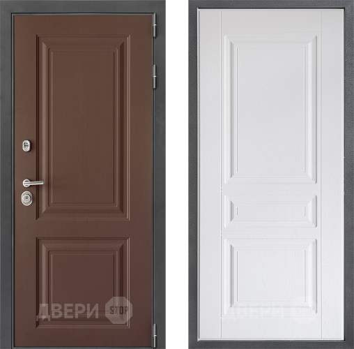 Входная металлическая Дверь Дверной континент ДК-3/729 ФЛ-243 Альберо Браш серебро в Дзержинском