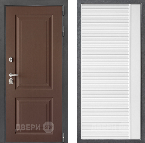 Входная металлическая Дверь Дверной континент ДК-3/729 ФЛ-757 Белое Стекло Софт милк в Дзержинском