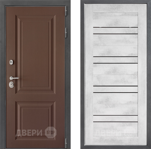 Входная металлическая Дверь Дверной континент ДК-3/729 ФЛ-49 Бетон снежный в Дзержинском