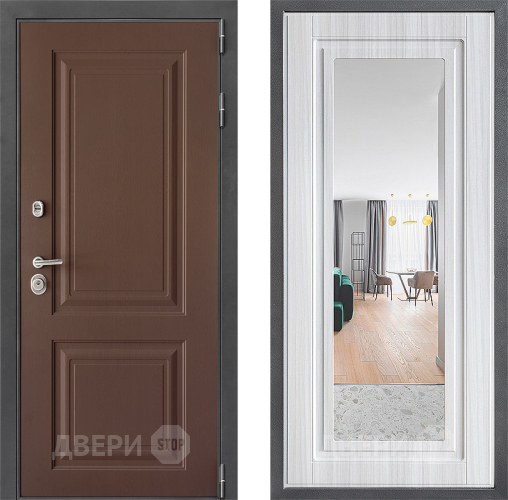 Дверь Дверной континент ДК-3/729 ФЛЗ Зеркало Сандал белый в Дзержинском