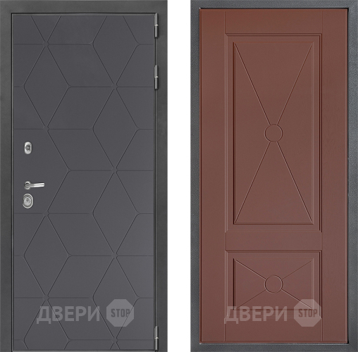 Входная металлическая Дверь Дверной континент ДК-3/744 ФЛ-617 Ясень шоколадный в Дзержинском