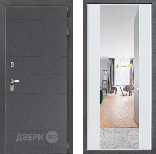 Дверь Дверной континент ДК-3/744 ФЛЗ-1 Зеркало Белое дерево в Дзержинском