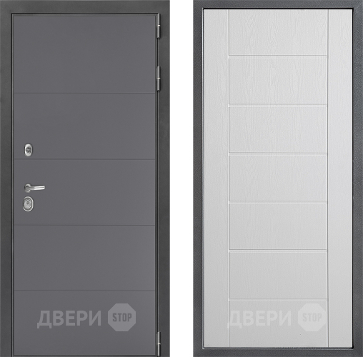 Входная металлическая Дверь Дверной континент ДК-3/649 ФЛ-Лайн Белое дерево в Дзержинском
