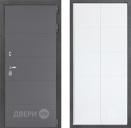 Входная металлическая Дверь Дверной континент ДК-3/649 ФЛ-Кватро Белое дерево в Дзержинском