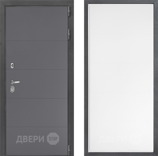 Входная металлическая Дверь Дверной континент ДК-3/649 ФЛ-649 Белый софт в Дзержинском