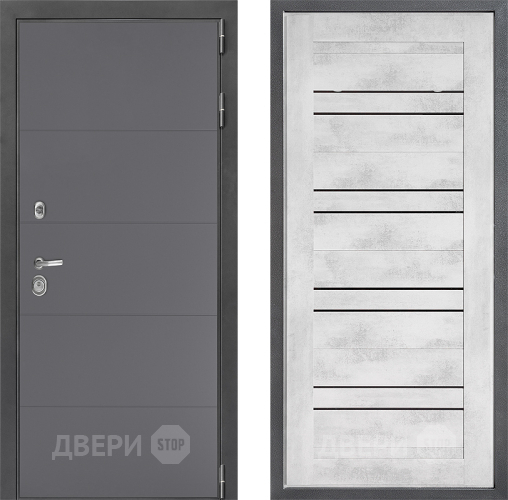 Входная металлическая Дверь Дверной континент ДК-3/649 ФЛ-49 Бетон снежный в Дзержинском