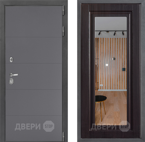 Дверь Дверной континент ДК-3/649 ФЛЗ Зеркало Венге в Дзержинском