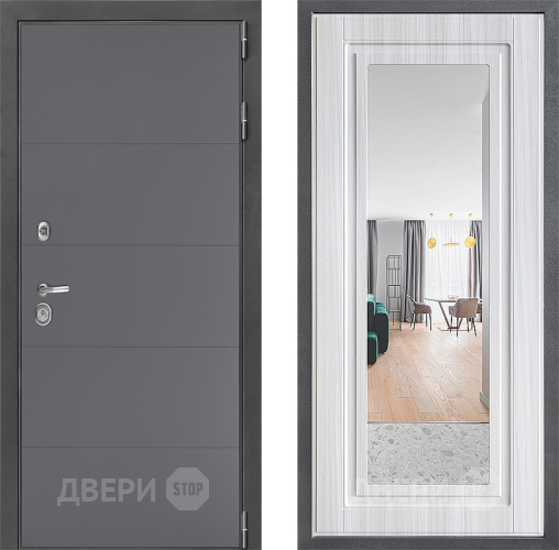 Дверь Дверной континент ДК-3/649 ФЛЗ Зеркало Сандал белый в Дзержинском