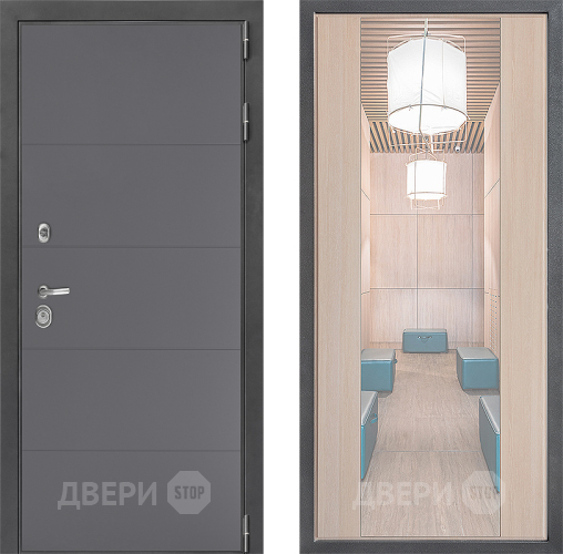 Дверь Дверной континент ДК-3/649 ФЛЗ-1 Зеркало Капучино в Дзержинском