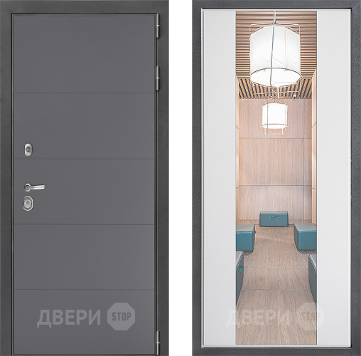 Дверь Дверной континент ДК-3/649 ФЛЗ-1 Зеркало Белый софт в Дзержинском