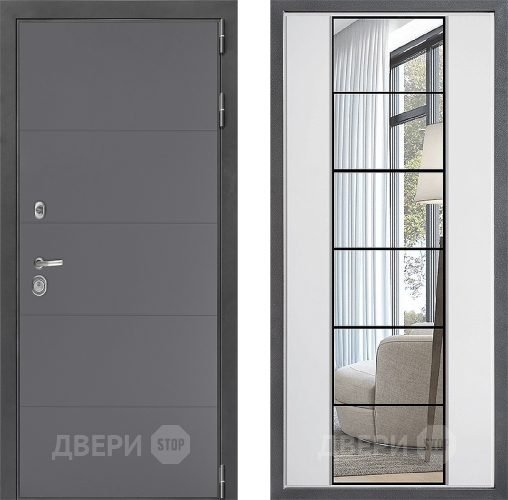 Дверь Дверной континент ДК-3/649 ФЛЗ-2 Зеркало Белый софт в Дзержинском