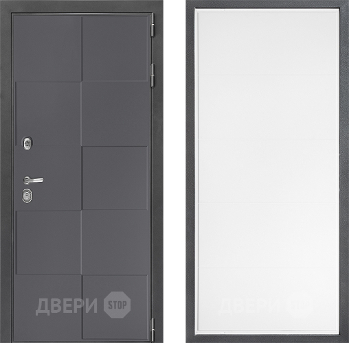 Входная металлическая Дверь Дверной континент ДК-3/606 ФЛ-649 Белый софт в Дзержинском