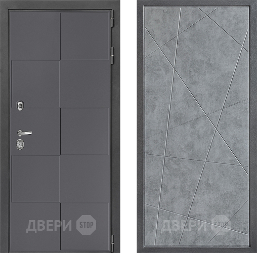 Входная металлическая Дверь Дверной континент ДК-3/606 ФЛ-655 Бетон серый в Дзержинском