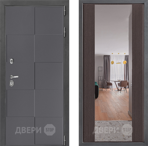 Дверь Дверной континент ДК-3/606 ФЛЗ-1 Зеркало Венге в Дзержинском