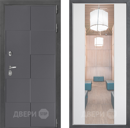 Дверь Дверной континент ДК-3/606 ФЛЗ-1 Зеркало Белый софт в Дзержинском