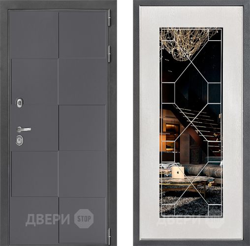 Дверь Дверной континент ДК-3/606 ФЛ-Тиффани Зеркало Белое дерево в Дзержинском